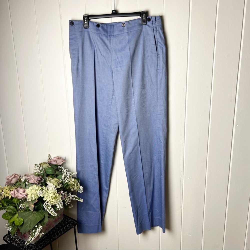 Faonnable Sky Blue Multi- Button Front Pants - image 1